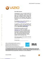 VIZIO SV420XVT1AOM Operating Manuals